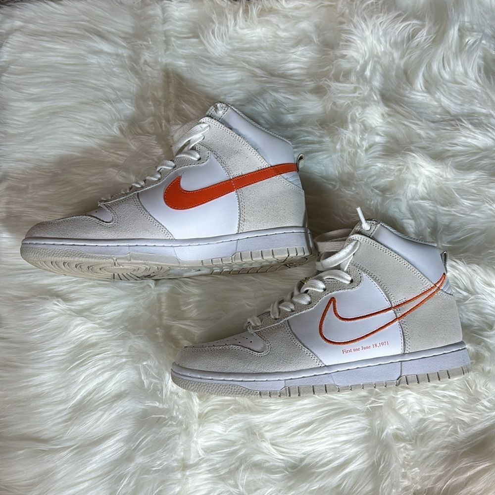 Nike Dunk High SE - White/Orange - Picture 5 of 9